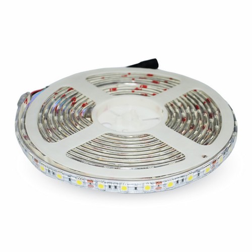 5m 4,2W/m spatwaterdichte LED strip - 12V DC, IP65, 60 LED's per meter