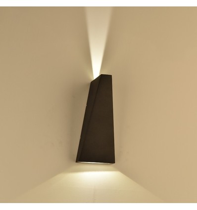 6W LED wandlamp - IP65 buiten, zwart, incl. lichtbron