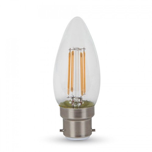 B22 4W LED-kaarslamp - Samsung LED-chip, kooldraad