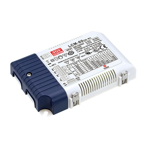 Meanwell 60W / 350-1400mA 0-10V dimbare LCM-60 driver voor LED-paneel - Geschikt voor onze 45W LED-panelen