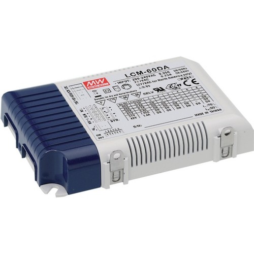 Meanwell 60W / 350-1400mA dimbare LCM-60DA driver voor LED-paneel - Dali + push dim