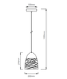 V-Tac hanglamp - Mat grijs, metaal, E27