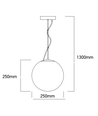 V-Tac glazen hanglamp - Ø25 cm, E27