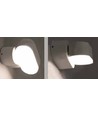 6W LED witte wandlamp - IP65 buiten, Ovaal, 350 graden draaibaar, incl. lichtbron