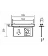 V-Tac plafond-/inbouw LED nooduitgangsbord - 2W, Samsung LED-chip