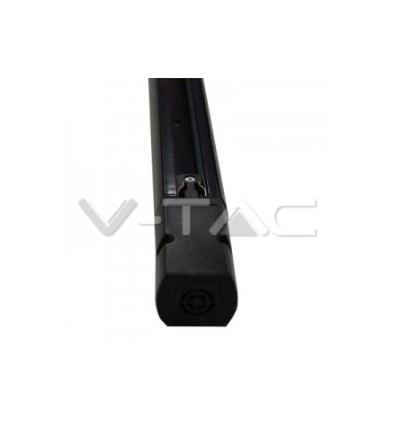 V-Tac 1 meter rails voor spots - Zwart, 3-fase, compleet met aansluiting en eindkap