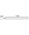V-Tac 16W compact armatuur - Samsung LED-chips, 120 cm