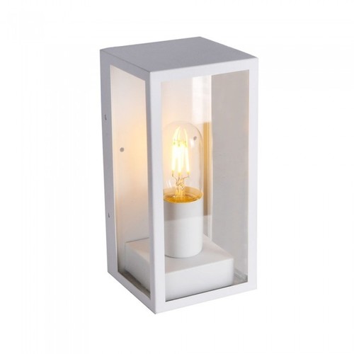E27 Wandlamp - IP44 buiten, wit, zonder lichtbron
