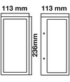 E27 Wandlamp - IP44 buiten, wit, zonder lichtbron