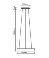 30W dimbare LED-kroonluchter - Koffiekleurig, zacht licht, warm wit