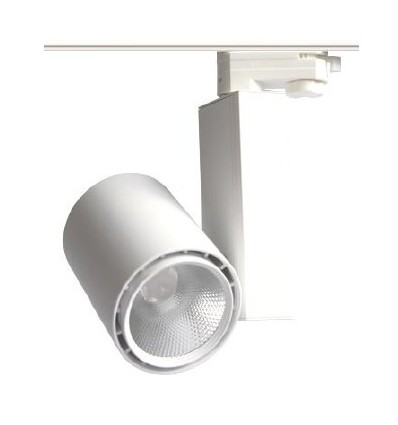 30W 1-fase railspot - 60 graden, 3000K, Citizen LED chip, 1F2W