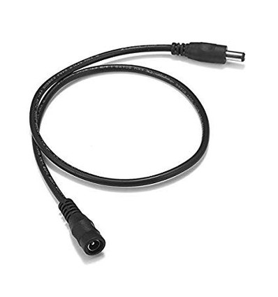 DC Verlengkabel - 30 cm, voor LED-strips, 5V-48V, zwart