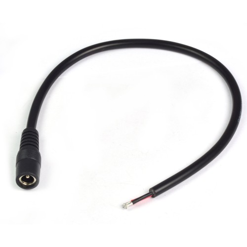 DC vrouwelijke connector - 5V-48V, zwart