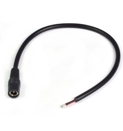 DC vrouwelijke connector - 5V-48V, zwart