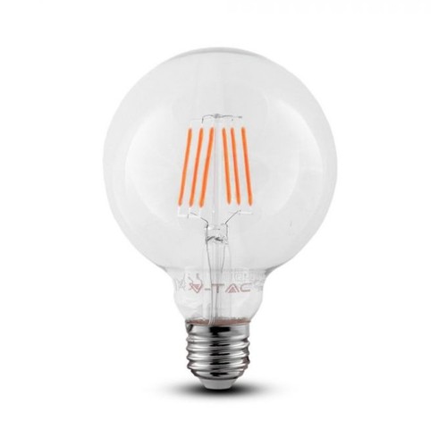 E27 6W LED globe lamp - Ø12,5 cm, Samsung LED-chip, filament