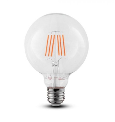 E27 6W LED globe lamp - Ø12,5 cm, Samsung LED-chip, filament