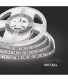 5m 10,8W/m LED-strip - 12V DC, IP20, 60 LED's per meter