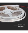 5m 4,2W/m spatwaterdichte LED strip - 12V DC, IP65, 60 LED's per meter