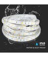 5m 4,8W/m RGB spatwaterdichte LED-strip - 12V DC, IP65, 30 LED's per meter
