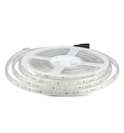 5m 9W/m spatwaterdichte LED-strip - 24V DC, IP65, 60 LED's per meter