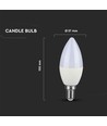 E14 4W LED-lamp - 200° stralingshoek