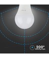 E27 8,5W LED-lamp - A60, 200 graden