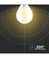 E14 4W LED kogellamp - Filament, P45
