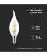E14 4W LED vlamlamp - Kooldraad, warm wit