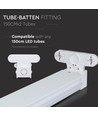 150cm T8 LED-armatuur - Voor 2x 150cm LED-buizen, IP20 binnenshuis