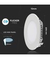 3W Ø8,4cm LED inbouwpanel - Zaaggat: Ø7,3 cm, Afmetingen: Ø8,4 cm