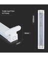 120cm T8 LED-armatuur - Voor 2x 120cm LED-buizen, IP20 binnenshuis