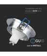 MR16 of GU10 Downlight kit - Zonder lichtbron, geborsteld aluminium, Zaagmaat: Ø7,5 cm, Afmetingen: Ø9,1 cm