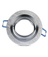 MR16 of GU10 Downlight kit - Zonder lichtbron, geborsteld aluminium, Zaagmaat: Ø7,5 cm, Afmetingen: Ø9,1 cm