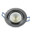 MR16 of GU10 Downlight kit - Zonder lichtbron, geborsteld aluminium, Zaagmaat: Ø7,5 cm, Afmetingen: Ø9,1 cm