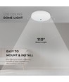 15W LED-plafondlamp - IP44, Ø20cm, rond