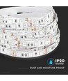 5m 7W/m RGB LED-strip - 12V DC, IP20, 60 LED's per meter