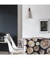 V-Tac moderne hanglamp - Chroom + wit gezandstraald, Ø22 cm, E27