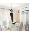 V-Tac moderne hanglamp - Chroom + wit gezandstraald, Ø22 cm, E27