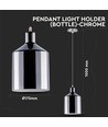 V-Tac chromen hanglamp - Ø17 cm, E27