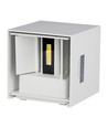 5W LED wandlamp - IP65 buiten, wit, vierkant, verstelbare stralingshoek, incl. lichtbron