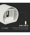 5W LED wandlamp - IP65 buiten, Rond, Wit, Verstelbare stralingshoek, Incl. lichtbron