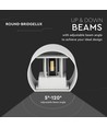 5W LED wandlamp - IP65 buiten, Rond, Wit, Verstelbare stralingshoek, Incl. lichtbron