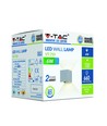 5W LED wandlamp - IP65 buiten, vierkant, grijs, verstelbare stralingshoek, incl. lichtbron