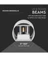 5W Wandlamp - IP65 buiten, Rond, verstelbare stralingshoek, incl. lichtbron, grijs