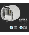 5W Wandlamp - IP65 buiten, Rond, verstelbare stralingshoek, incl. lichtbron, grijs