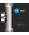 V-Tac wandlamp met op- en neerwaarts licht - IP44 buiten, GU10 fitting, zonder lichtbron