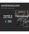 V-Tac inbouwspot - Vierkant, roestvrij staal, GU10 fitting