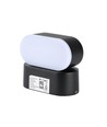 6W LED wandlamp - IP65 buiten, ovaal, 350 graden draaibaar, zwart, incl. lichtbron