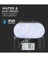 6W LED wandlamp - IP65 buiten, ovaal, 350 graden draaibaar, zwart, incl. lichtbron