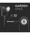 V-Tac 12W LED tuinscheenlamp - Zwart, met grondpen, IP65, 230V